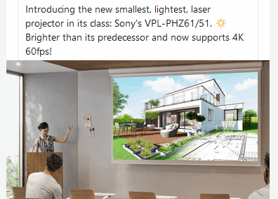 Sony VPL-PHZ61/51 Projectors Campaign